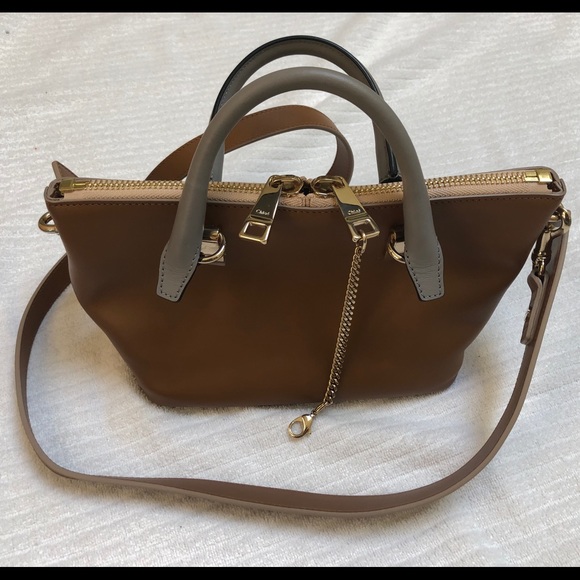 Authentic Chloe Porte Epaule Two-Tone Leather Bag - Picture 1 of 8